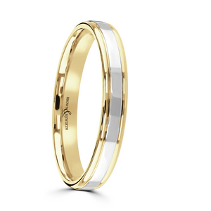 Preview image of 9ct Yellow & White Gold 3mm Blend Ladies Wedding Ring