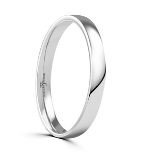 Preview image of 9ct White Gold 2.5mm Lighter Low Domed Ladies Wedding Ring