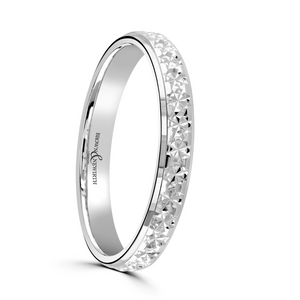 Preview image of 9ct White Gold 3mm Sparkle Cut Ladies Wedding Ring