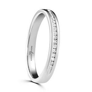 Preview image of 9ct White Gold 2.6mm Elegance Ladies 0.07ct Diamond Eternity Ring