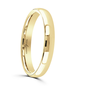 Preview image of 18 Carat Yellow Gold 3mm Medium Court Ladies Wedding Ring