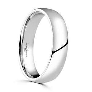 Preview image of Platinum 5mm Rounded Light Court Gents Wedding Ring