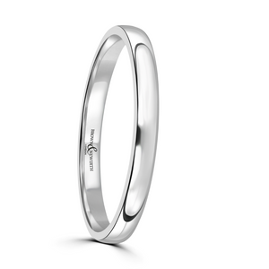 Preview image of Platinum 2.5mm Lightweight Court Ladies Wedding Ring