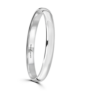 Preview image of Platinum 2.5mm Softened Flat Court Ladies Wedding Ring