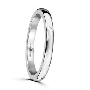 Preview image of Platinum 2.5mm D Shaped Court Ladies Wedding Ring