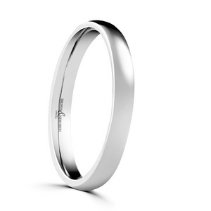 Preview image of 18 ct White Gold 2.5mm Lighter Court Ladies Wedding Ring
