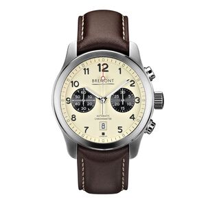 Preview image of Bremont ALT1-C Cream Chronograph Brown Leather Strap Watch