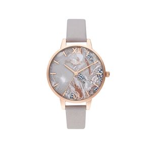 Preview image of Olivia Burton Abstract Florals Grey Lilac & Pale Rose Gold Watch