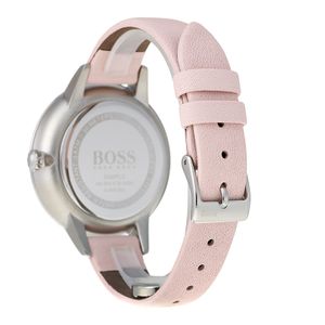 Boss Symphony 38mm Steel Pink Quartz Leather Strap Watch