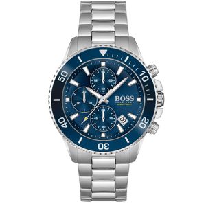 Preview image of Boss Admiral 46mm Steel Blue Dial Quartz Bracelet Chronograph Watch