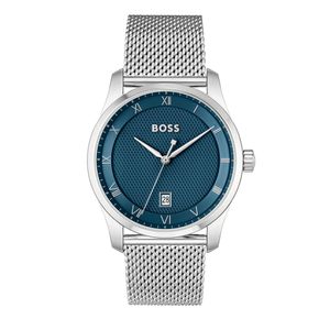Preview image of BOSS Principle 41mm Blue Steel Mesh Quartz Bracelet Watch