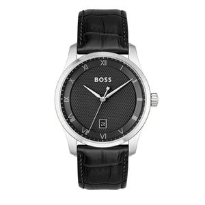 Preview image of BOSS Principle 41mm Black Steel Quartz Bracelet Watch 