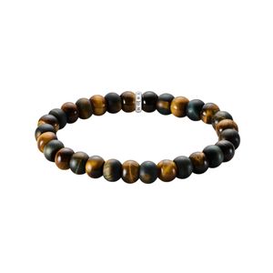 Preview image of Thomas Sabo Gold-Brown & Blue-Gold Tiger's Eye 9mm Bead Bracelet 
