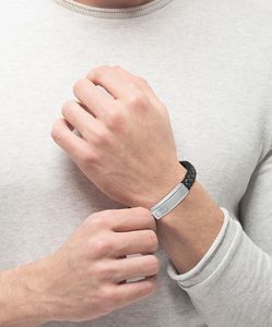 Preview image of Boss Lander Black Leather Bracelet 