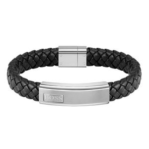 Preview image of Boss Lander Black Leather Bracelet 