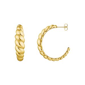 Thomas Sabo Twisted Band Gold-Plated Hoop Earrings 