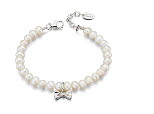 Preview image of D for Diamond Pearl with Bow Bracelet