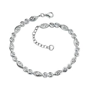 Preview image of Ladies Sterling Silver and Crystal Bracelet