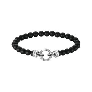 Preview image of Thomas Sabo Black Obsidian Ring Clasp Bead Bracelet 