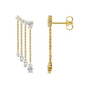 Preview image of Thomas Sabo Waterfall Cubic Zirconia Gold-plated Earrings 