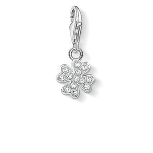 Preview image of Thomas Sabo Sterling Silver Stone Set Clover Leaf Charm