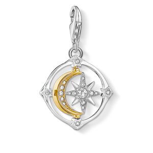 Preview image of Thomas Sabo Bi- Colour Moveable Moon and Star Charm