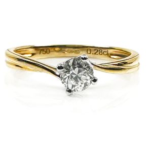 Preview image of 18ct Gold 0.28ct Round Brilliant Diamond Solitaire