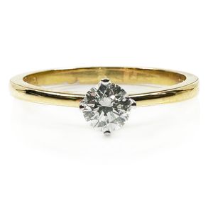 Preview image of 18ct Gold 0.34ct Round Brilliant Diamond 4 Claw Solitaire