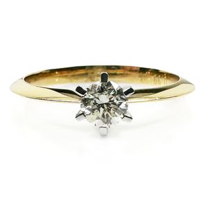 Preview image of 18ct Gold 0.39ct Round Brilliant Diamond 6 Claw Solitaire