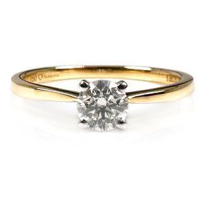 Preview image of 18ct Gold 0.35ct Round Brilliant Diamond 4 Claw Solitaire