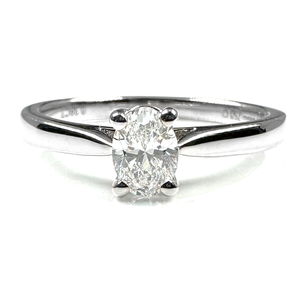 Preview image of 18ct White Gold 0.38ct Oval Cut Diamond Solitaire