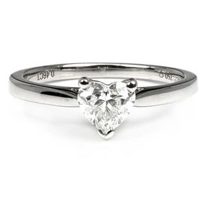 Preview image of 18ct White Gold 0.46ct Heart Cut Diamond Solitaire