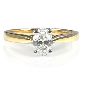 Preview image of 18ct Gold 0.50ct Oval Cut Diamond Solitaire
