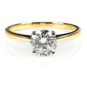 Preview image of 18ct Gold 0.57ct Round Brilliant Diamond 4 Claw Solitaire
