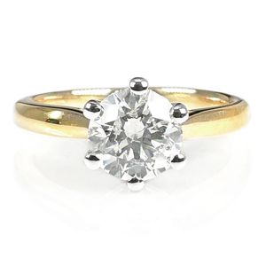 Preview image of 18ct Gold 1.01ct Round Brilliant Diamond 6 Claw Solitaire