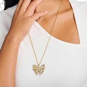 Preview image of Thomas Sabo Butterfly Paradise Cubic Zirconia Gold-Plated Pendant 