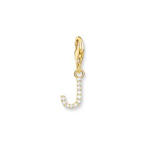 Preview image of Thomas Sabo CZ Initial 'J' Gold Plated Charm