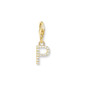 Preview image of Thomas Sabo CZ Initial 'P' Gold Plated Charm