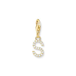 Preview image of Thomas Sabo CZ Initial 'S' Gold Plated Charm