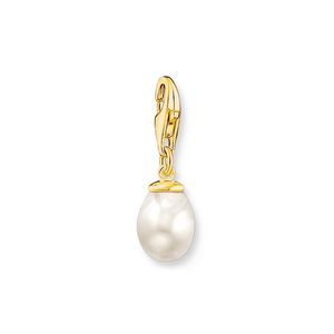 Preview image of Thomas Sabo White Pearl Droplet Gold Plated Charm