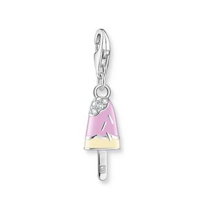 Preview image of Thomas Sabo Pink Enamel with White Zirconia Ice Lolly Silver Charm