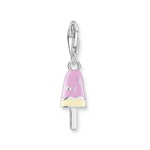 Preview image of Thomas Sabo Pink Enamel with White Zirconia Ice Lolly Silver Charm