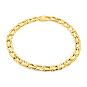 Preview image of 9CT YELLOW GOLD 6MM CURB BRACELET 
