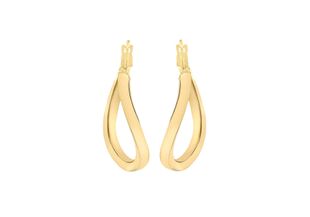 Preview image of 9ct Gold Figure of 8 Square Tube Hoops