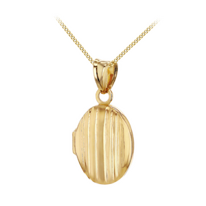 Preview image of 9CT YELLOW GOLD 12MM X 23MM LINED OVAL LOCKET 
