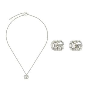 Preview image of Gucci GG Marmont 38cm-42cm Necklace & Stud Earrings Gift Set