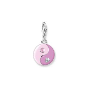 Preview image of Thomas Sabo Pink Enamel CZ Yin & Yang Silver Charm