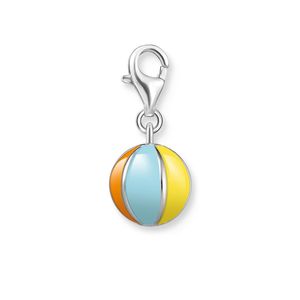 Preview image of Thomas Sabo Orange, Yellow and Blue Enamel Beach Ball Silver Charm