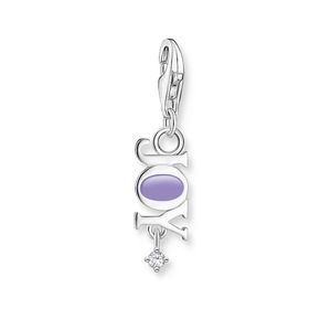 Preview image of Thomas Sabo Purple Enamel 'Joy' Silver Charm