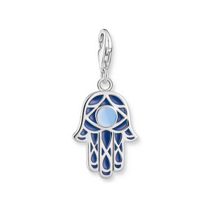 Preview image of Thomas Sabo Blue Enamel Fatima's Hand Silver Charm 